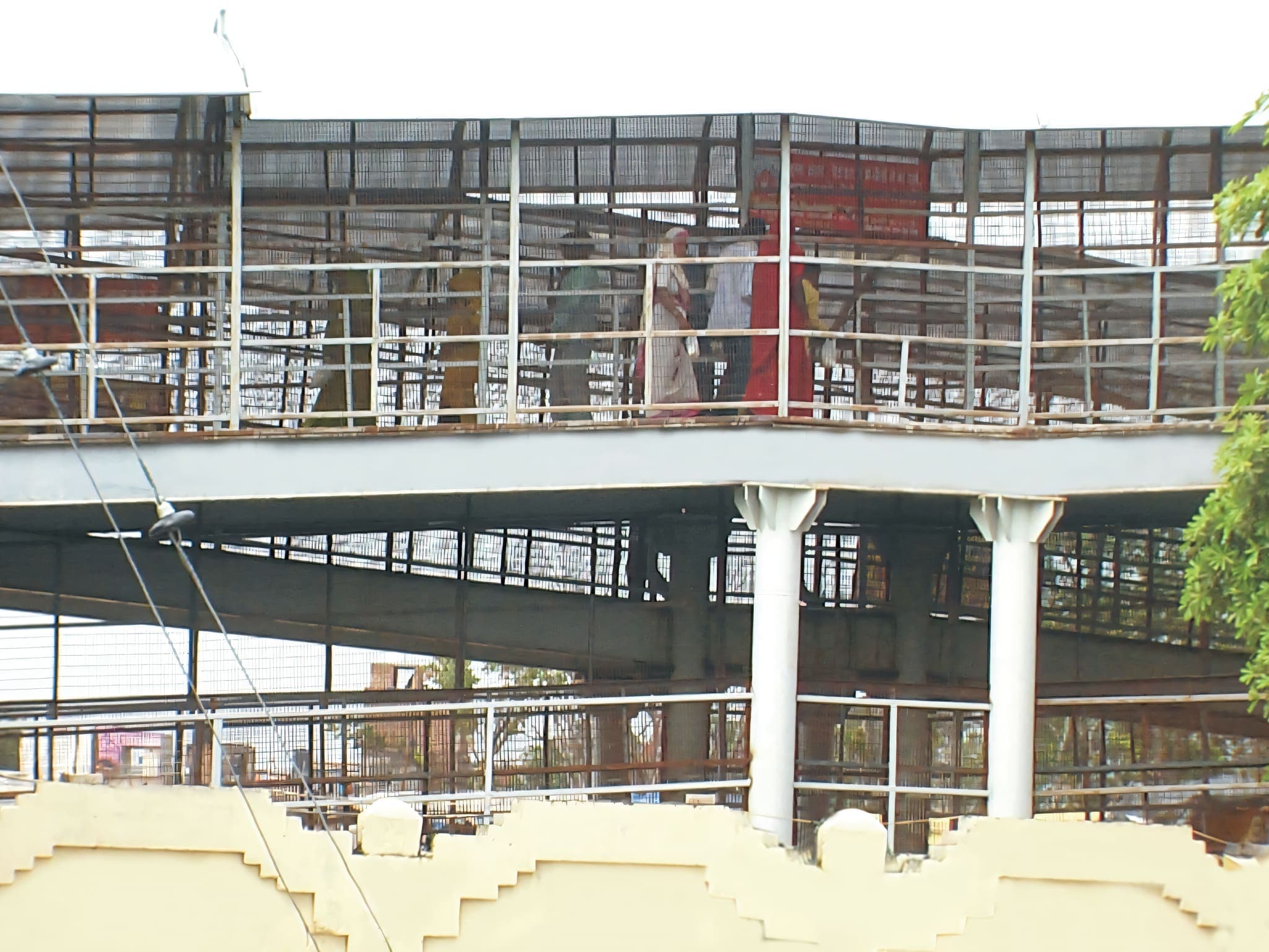 Fast-Track Steel Foot-Over-Bridge — Sheetla Mata Mandir, Gurugram, Haryana